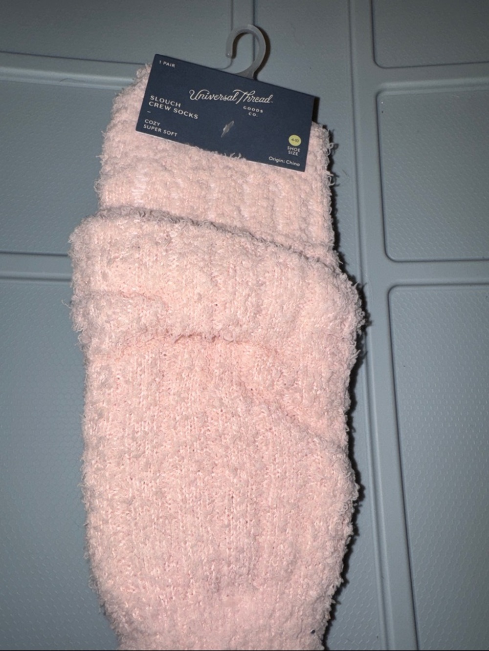 Universal Thread Plush Slouch Crew Socks - Pale Pink
